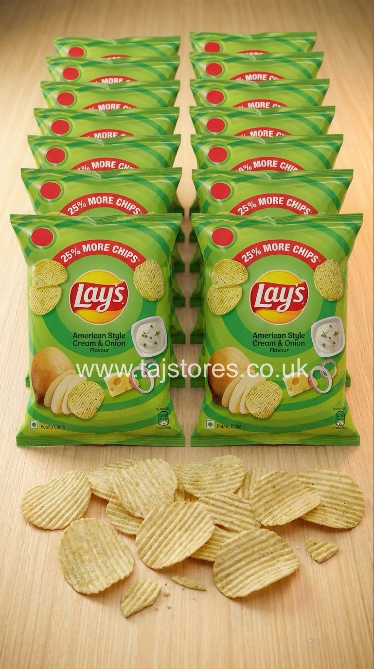 LAYS AMERICAN STYLE CREAM & ONION CRISPS (PACK OF 14)