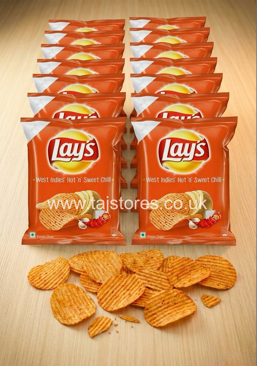 LAYS WEST INDIES HOT & SWEET CHILLI CRISPS (PACK OF 14)